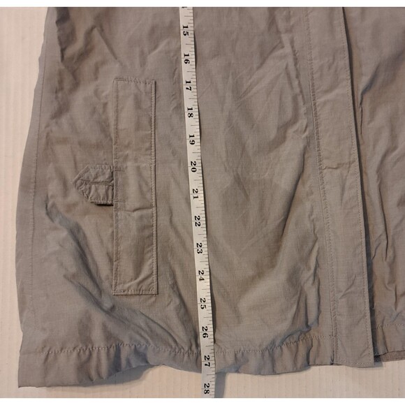 The North Face HyVent Coat Rain Jacket Beige Zip Hood Wind Pockets Womens Large - Picture 6 of 9